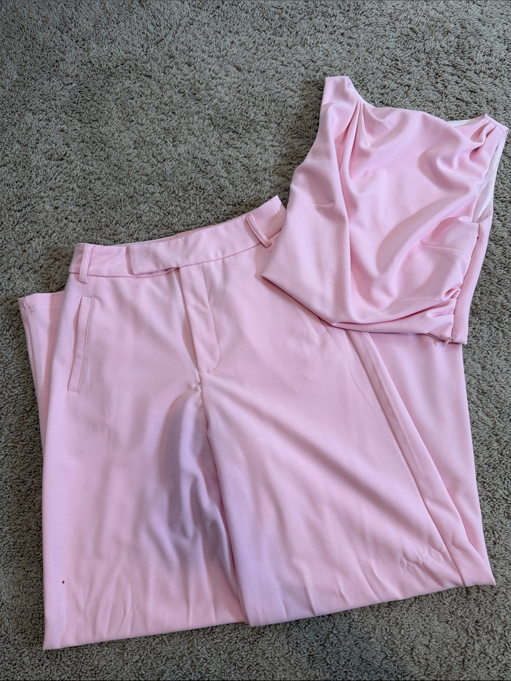 Showpo Light Pink Wide Leg Jumpsuit
